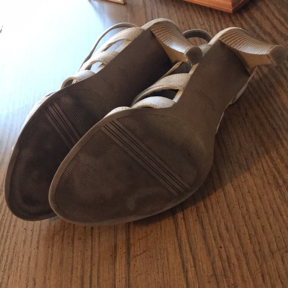 Nude Lace Up Heels - Picture 8 of 9